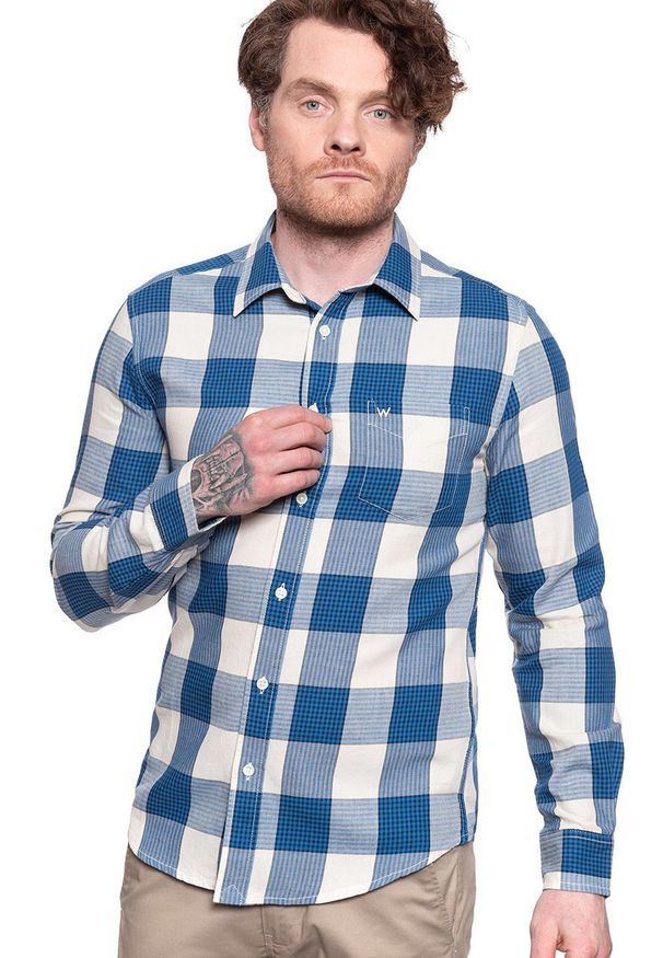 Wrangler - WRANGLER LS 1 PKT SHIRT VICTORIA BLUE W5F13OXJS 112130113