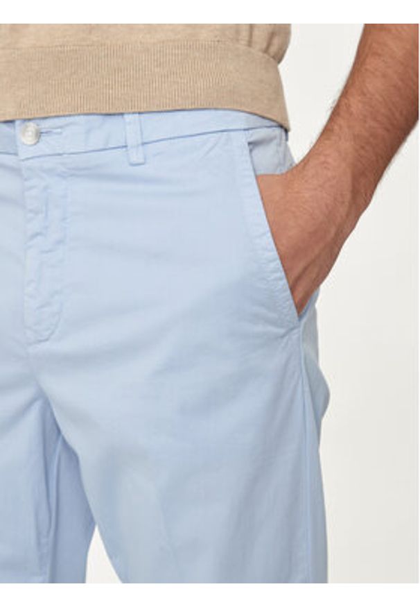 BOSS - Boss Chinosy Kaiton 50505392 Błękitny Slim Fit. Kolor: niebieski. Materiał: bawełna