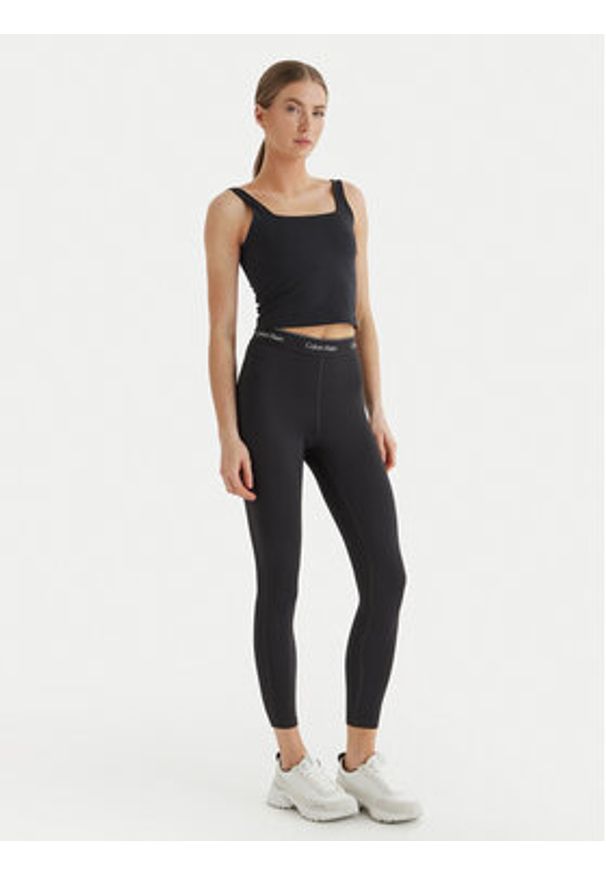 Calvin Klein Performance Legginsy LVGWS5L609 Czarny Slim Fit. Kolor: czarny. Materiał: syntetyk