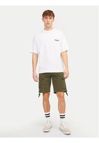 Jack & Jones - Jack&Jones Szorty materiałowe Cole 12253122 Zielony Loose Fit. Kolor: zielony. Materiał: bawełna #5