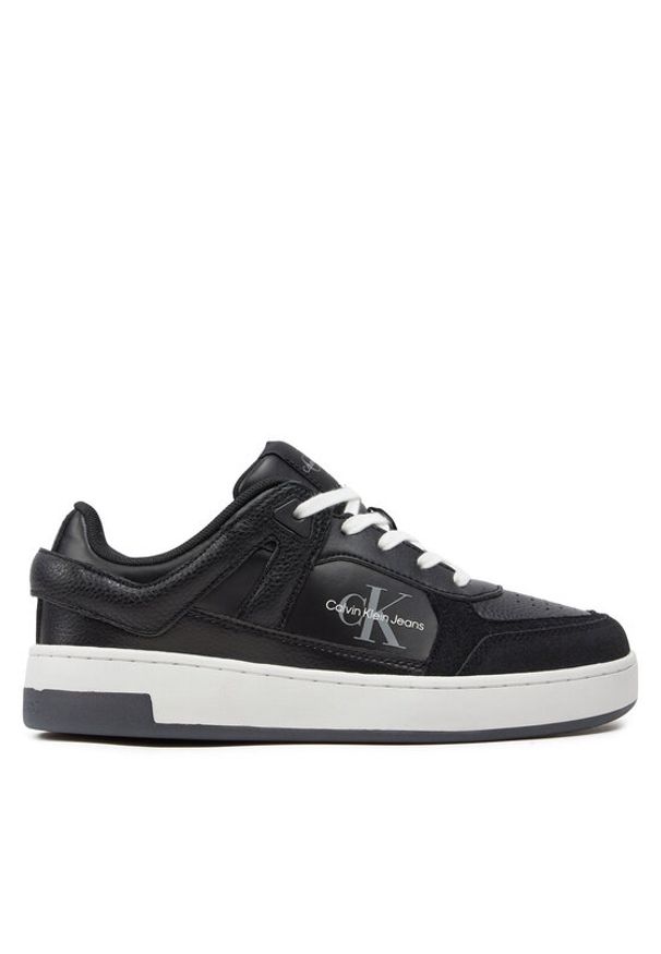 Calvin Klein Jeans Sneakersy Basket Cupsole Low Mix Ml Mtr YW0YW01490 Czarny. Kolor: czarny. Materiał: skóra