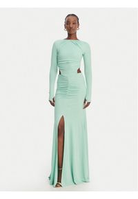 Just Cavalli Sukienka wieczorowa 80PAO922 J0253 Zielony Slim Fit. Kolor: zielony. Materiał: syntetyk. Styl: wizytowy #1