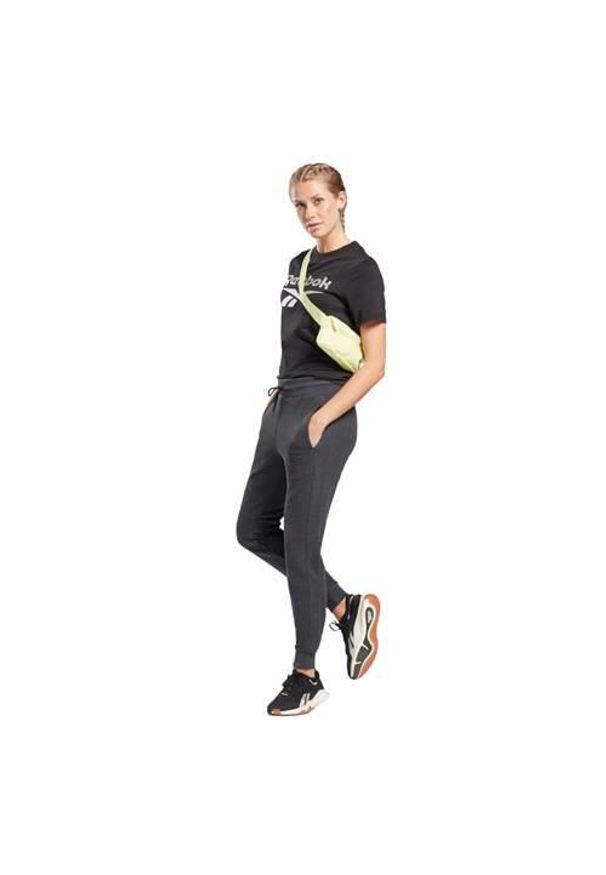 Spodnie sportowe damskie Reebok Te Textured. Kolor: szary. Materiał: dresówka