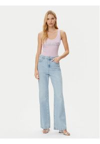 Guess Top W5GP29 KA0H1 Różowy Regular Fit. Kolor: różowy. Materiał: bawełna #2