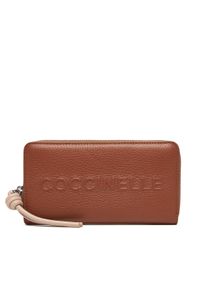 Coccinelle Duży Portfel Damski E2 QBB 11 32 01 Brązowy. Kolor: brązowy. Materiał: skóra