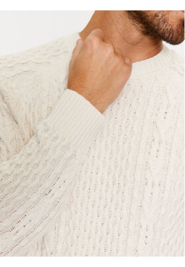 Pepe Jeans Sweter Sly PM702378 Écru Regular Fit. Materiał: bawełna