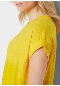 bonprix - Długi shirt z wywijanymi rękawami (2 szt.). Kolor: żółty. Materiał: bawełna. Długość: długie #3
