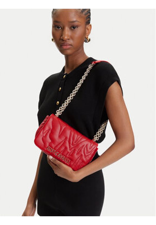 Just Cavalli Torebka 78RA4BE4 ZSB23 Czerwony. Kolor: czerwony. Materiał: skórzane