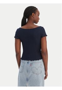 Tommy Jeans T-Shirt Lettuce Edge DW0DW22460 Granatowy Slim Fit. Kolor: niebieski. Materiał: bawełna #4