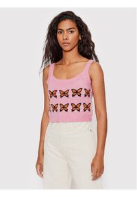 Levi's® Top Heaven A3200-0000 Różowy Relaxed Fit. Kolor: różowy. Materiał: bawełna, syntetyk