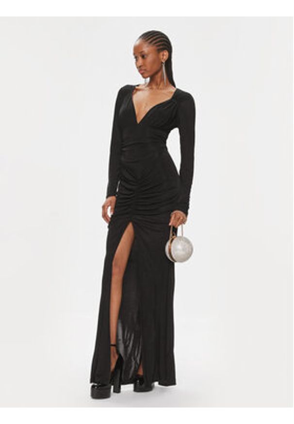 Pinko Sukienka wieczorowa Busetto Abito 102916 A1JS Czarny Slim Fit. Kolor: czarny. Materiał: wiskoza. Styl: wizytowy