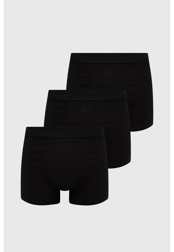 Superdry bokserki (3-pack) męskie kolor czarny. Kolor: czarny