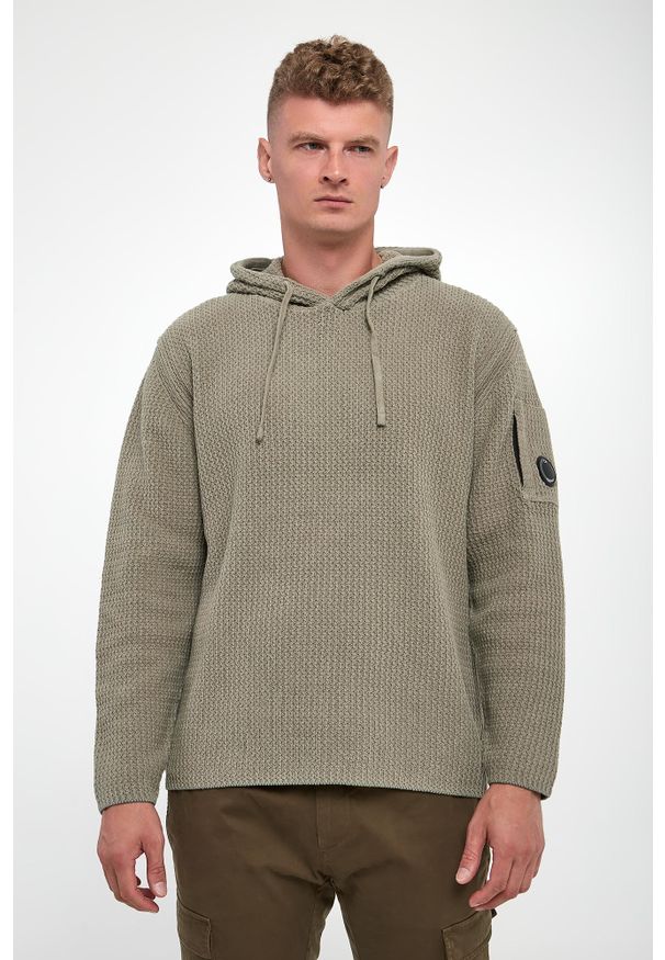 C.P. Company - Sweter męski z kapturem C.P. COMPANY. Typ kołnierza: kaptur