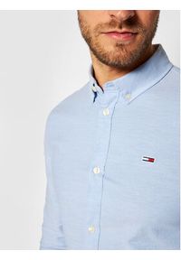 Tommy Jeans Koszula Stretch Oxford DM0DM09594 Błękitny Slim Fit. Kolor: niebieski. Materiał: bawełna