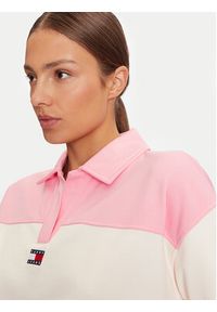 Tommy Jeans Bluza DW0DW18705 Różowy Regular Fit. Kolor: różowy. Materiał: syntetyk, bawełna