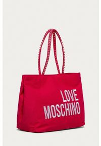 Love Moschino - Torebka. Kolor: różowy. Rodzaj torebki: na ramię
