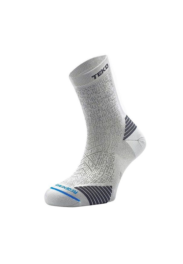 TEKO - Skarpety do biegania Teko ecoRUN Short Crew Light Half Cushion 2.0. Kolor: szary