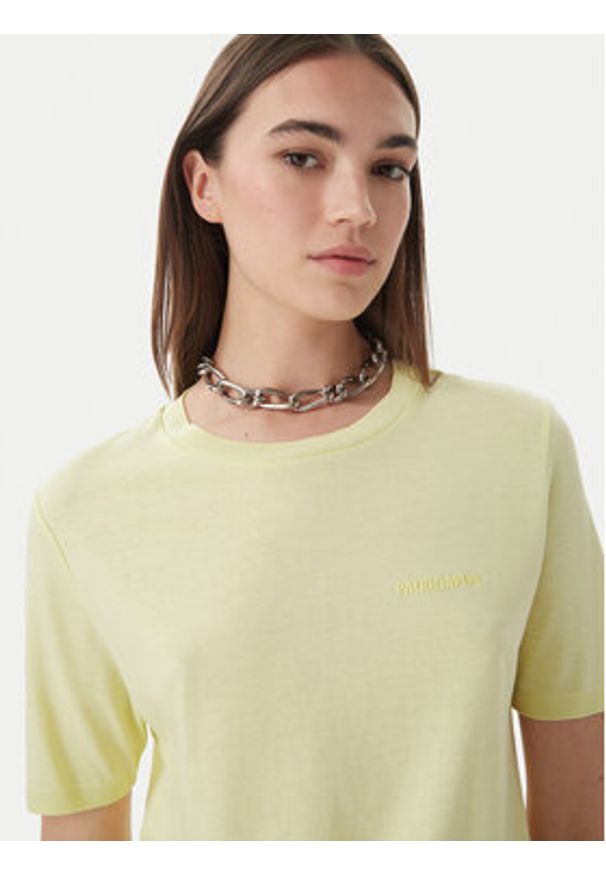 Patrizia Pepe T-Shirt 2M4542/J419-Y841 Żółty Regular Fit. Kolor: żółty. Materiał: bawełna