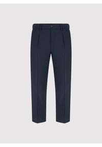 Pako Lorente - PAKO LORENTE - Granatowe casualowe spodnie męskie. Okazja: na co dzień. Kolor: szary, niebieski, czarny. Materiał: wełna, wiskoza. Wzór: gładki. Styl: casual #9