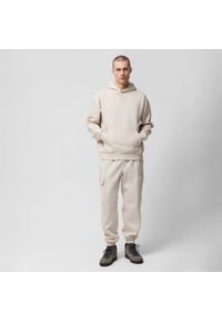 outhorn - Spodnie dresowe joggery męskie - kremowe. Kolor: kremowy. Materiał: dresówka #6