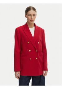 TOMMY HILFIGER - Tommy Hilfiger Marynarka WW0WW50784 Czerwony Relaxed Fit. Kolor: czerwony. Materiał: syntetyk #1