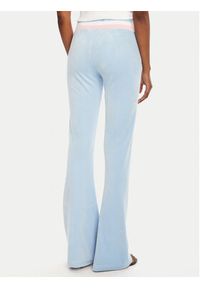 Juicy Couture Spodnie dresowe Velour JCWBJ225352 Błękitny Regular Fit. Kolor: niebieski. Materiał: welur