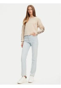 Guess Bluza V3BQ16 KB3P2 Beżowy Regular Fit. Kolor: beżowy. Materiał: syntetyk