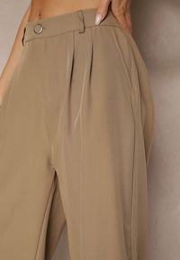 Renee - Brązowe Eleganckie Spodnie Typu Culottes Silunea. Okazja: na co dzień, na spotkanie biznesowe, do pracy. Kolor: brązowy. Styl: elegancki #3