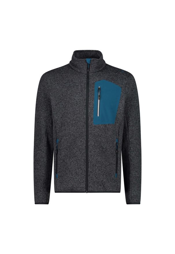 Bluza męska turystyczna CMP 32H2147. Kolor: niebieski, wielokolorowy, czarny. Materiał: polar. Sport: turystyka piesza