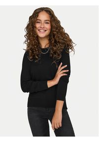 only - ONLY Sweter Venice 15333989 Czarny Regular Fit. Kolor: czarny. Materiał: wiskoza #6