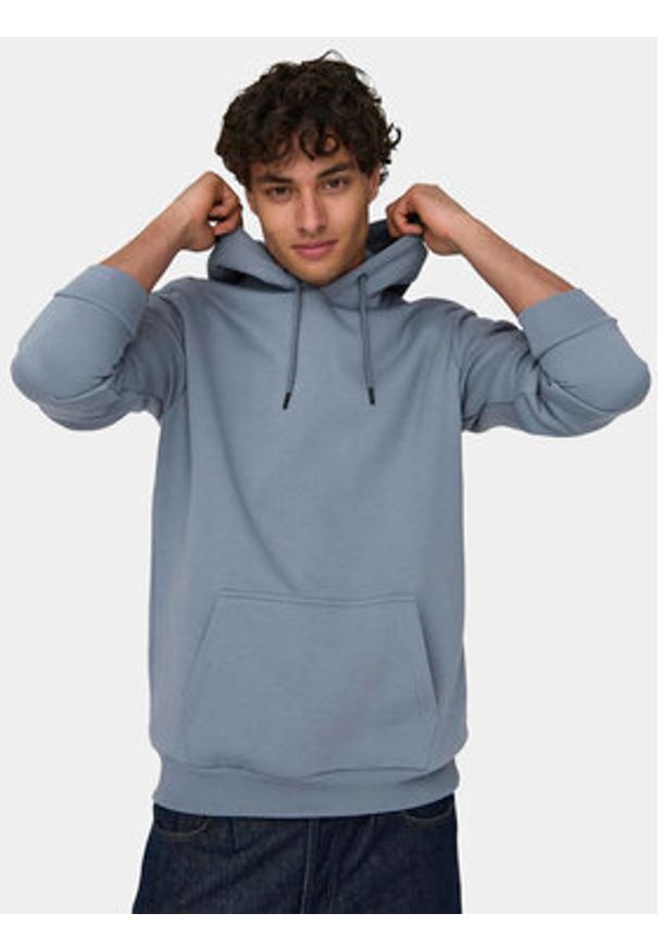 Only & Sons Bluza Cares 22018685 Niebieski Regular Fit. Kolor: niebieski. Materiał: bawełna, syntetyk