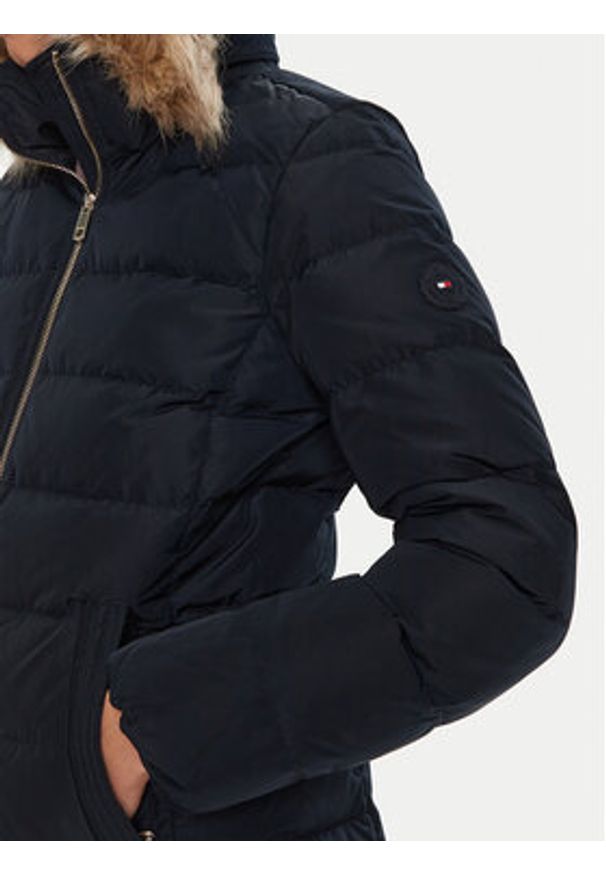 TOMMY HILFIGER - Tommy Hilfiger Kurtka puchowa WW0WW43600 Granatowy Regular Fit. Kolor: niebieski. Materiał: syntetyk