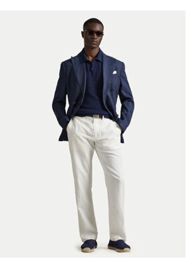 Polo Ralph Lauren Spodnie materiałowe 710A13235004 Biały Classic Fit. Kolor: biały. Materiał: bawełna