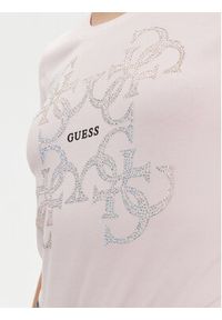Guess T-Shirt W4RI35 J1314 Różowy Slim Fit. Kolor: różowy. Materiał: bawełna