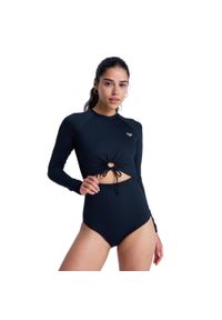 Roxy - Długi rękaw Jednoczęściowy kostium kąpielowy dla Kobiety BEACH ESSENTIAL Czarny. Kolor: szary. Materiał: poliester, elastan, tkanina. Długość: długie. Wzór: haft #1