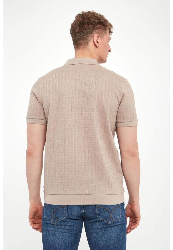 Polo męskie dzianinowe Baronito JOOP!. Typ kołnierza: polo. Materiał: dzianina