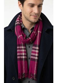 Przejściowy Szalik (Wiosenno-Jesienny) - V. Fraas - Krata Bordo (Cashmink). Kolor: czerwony. Materiał: tkanina, syntetyk, materiał, poliakryl, wełna. Sezon: wiosna, jesień #3