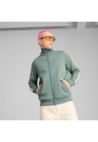 Puma Bluza T7 Always On Track 62958730. Kolor: zielony. Materiał: dresówka