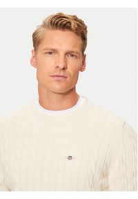 GANT - Gant Sweter 8050601 Beżowy Regular Fit. Kolor: beżowy. Materiał: bawełna #5