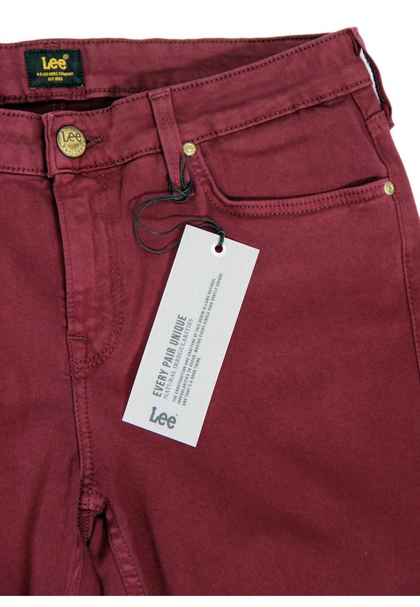 Lee - LEE SKINNY DAMSKIE SPODNIE SCARLETT RICH BURGUNDY L526GHIS
