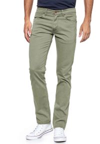 Wrangler - WRANGLER SPODNIE MĘSKIE GREENSBORO DUSTY OLIVE W15QBB65M. Materiał: materiał #5