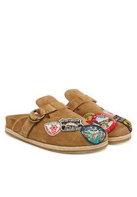 Polo Ralph Lauren Klapki 803974113001 Brązowy. Kolor: brązowy. Materiał: skóra, zamsz #6