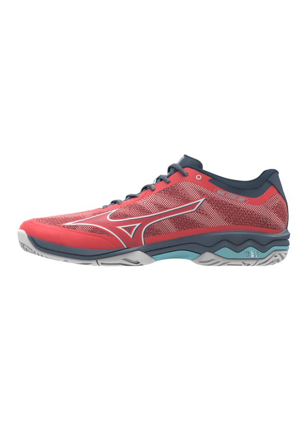 Buty do tenisa damskie Mizuno Wave Exceed Light CC Fierry Coral 2. Kolor: czerwony. Model: Mizuno Wave. Sport: tenis