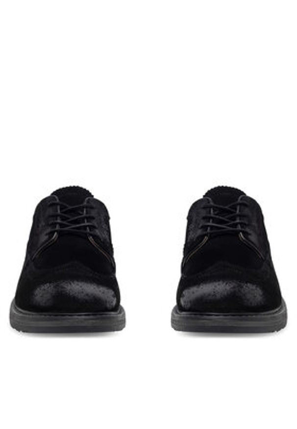 Gino Rossi Półbuty ADAMO-01 MI08 Czarny. Kolor: czarny. Materiał: zamsz, skóra