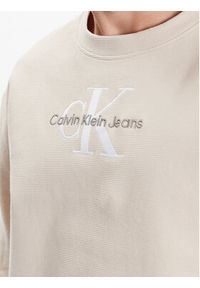 Calvin Klein Jeans Bluza J30J323160 Beżowy Regular Fit. Kolor: beżowy. Materiał: bawełna