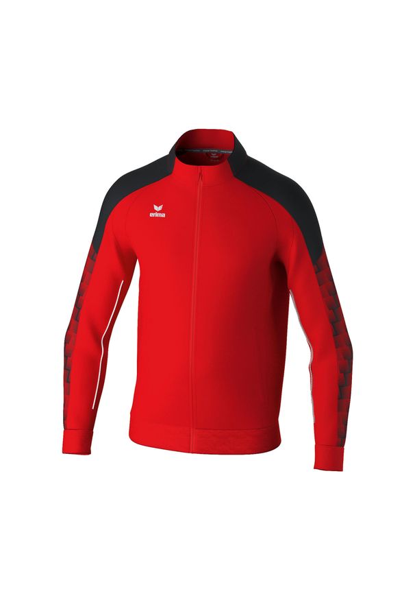 ERIMA - Dziecięca bluza dresowa Erima Evo Star. Kolor: czarny, czerwony, wielokolorowy. Materiał: dresówka. Długość rękawa: raglanowy rękaw. Sport: piłka ręczna, fitness