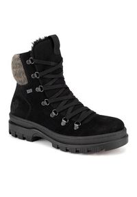 Rieker Trzewiki X8200-00 Czarny. Kolor: czarny. Materiał: zamsz, skóra #5