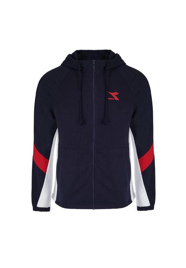 Diadora - Zestaw dresowy męski DIADORA TRACKSUIT HD FZ CORE. Kolor: niebieski. Materiał: dresówka