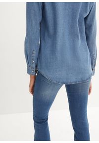 bonprix - Koszula dżinsowa. Kolor: niebieski. Długość rękawa: długi rękaw. Długość: długie. Styl: klasyczny #2