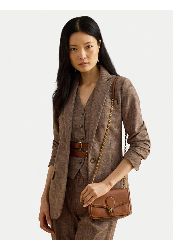 Lauren Ralph Lauren - LAUREN RALPH LAUREN Torebka 432977374002 Brązowy. Kolor: brązowy. Materiał: skórzane
